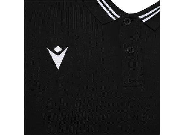 Yukar Polo SORT/HVIT M Sporty poloskjorte i bomull 